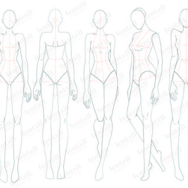 Fashion Figures and Croquis Template