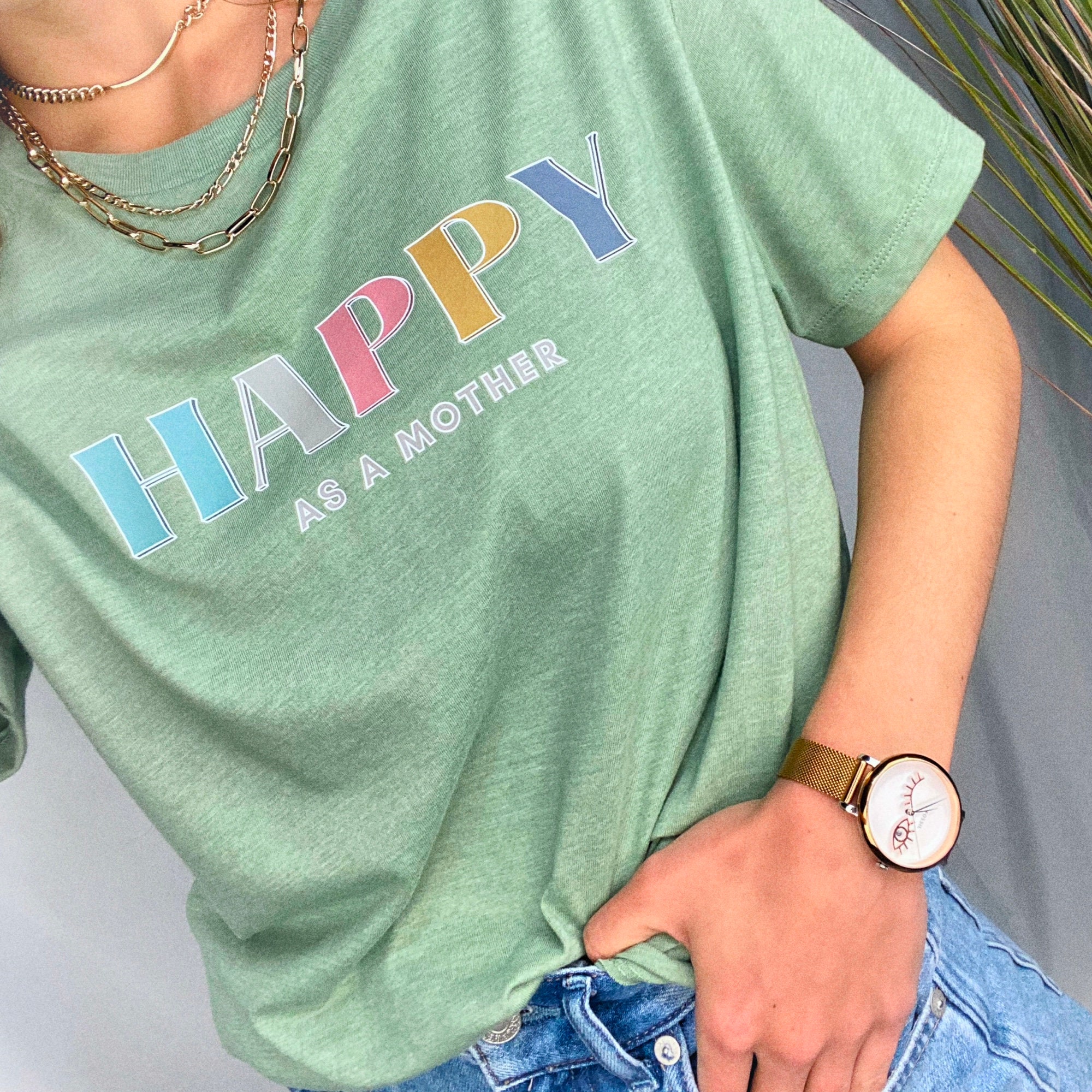 Happy as a Mother Fun Mom T Shirt Funny 