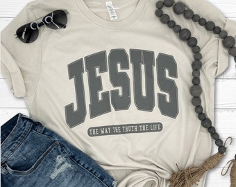 Jesus Christian tee, Church worship merch, Faith based wear, Bible reference, Easter holiday top, Bible Study, mom of faith, Love of Gospel