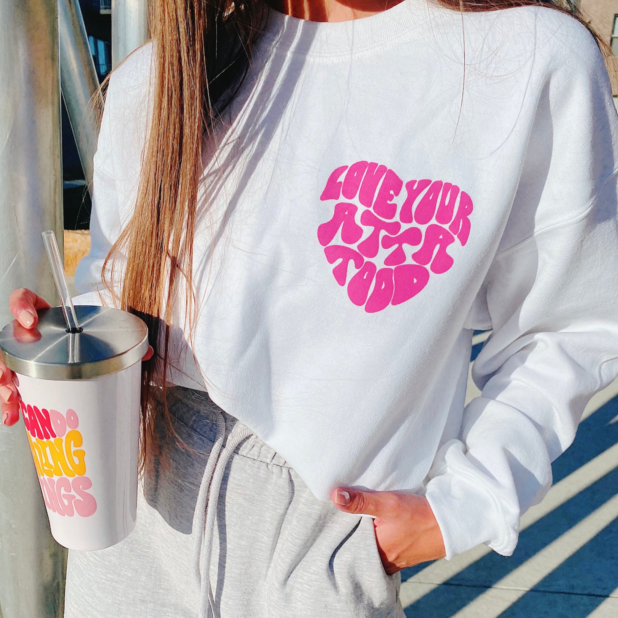 Pink Heart Sweater - Etsy
