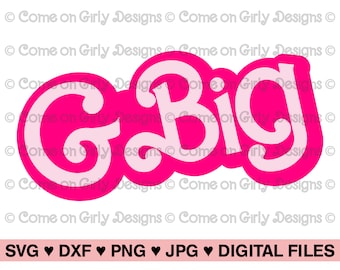 Pink Sorority GBig - SVG, DXF, PNG, Jpeg - Instant Zip File Download - Grand Big - Big Little Reveal - Rush Week Gift -Digital Printable