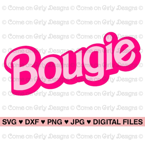 Pink Bougie - SVG, DXF, PNG, Jpeg -Instant Zip File Download - Cute Pink Bougie Digital & Printable - Bougie Girl - Bougie svg