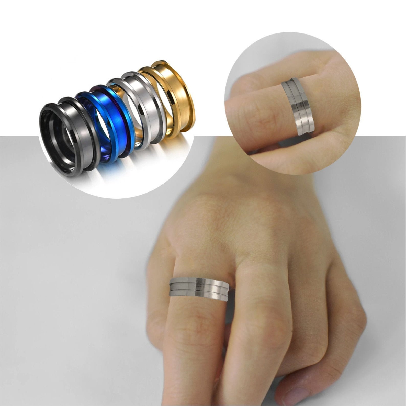 Ring Blank Ring Core Blanks 8mm Flat Ring Blank Ceramic Etsy