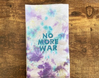 No More War Tie Dye Cloth Napkins (Ensemble de 4)