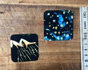 Witchcraft Vinyl Sticker Set, Witchy Laptop Decal, Magic Stickers