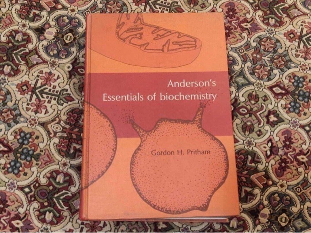 1970's Anderson's Essentials of Biochemistry, Medicine Student Textbook