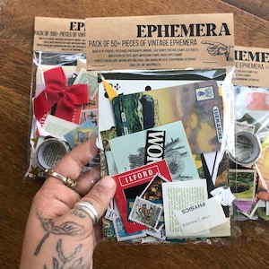 Paquetes de papel vintage para efímeras, 100 a 250 unidades, para manualidades, suministros para diarios basura, Bullet Journal Cottagecore, botánico, decoupage