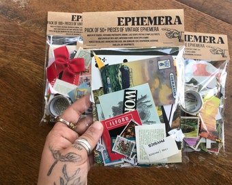 Mixed Vintage Ephemera Paper Packs 100 - 250 +pcs, Crafting, Junk Journaling Supplies, Cottagecore Bullet Journal, Botanical, Decoupage