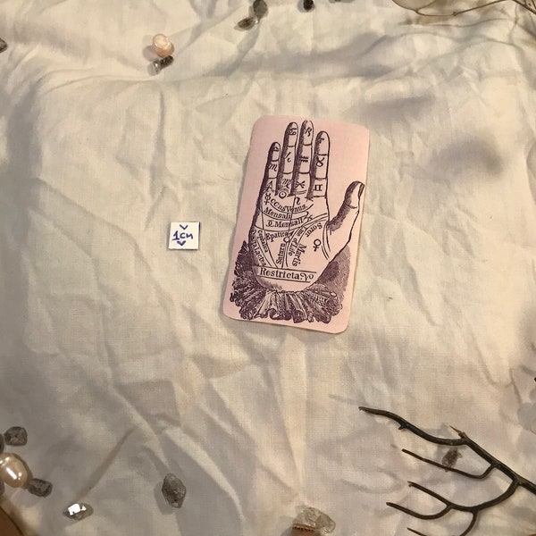 1PC Vinyl Alchemical Sticker, 1600's Occult Witchy Stickers, Palmistry Hand Astrology, Magic, Pearlescent Waterproof Vinyl, Waterbottle
