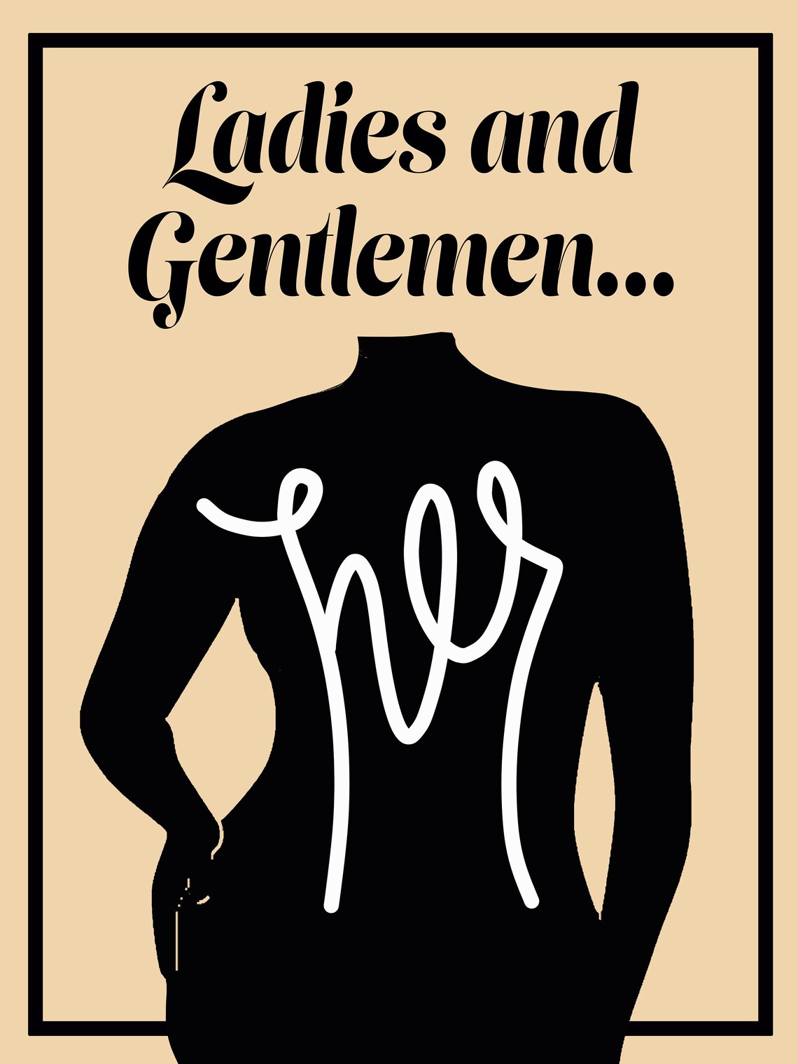 Ladies and Gentlemen... Her Silhouette Wall Art | Etsy