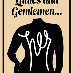 Dames en heren... Haar silhouet muur kunst