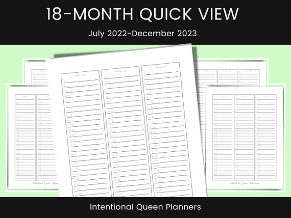 Dated Planner 2022-2023 Condensed Monthly Tracker, Quick Reference Event Tracker. Print yours now!