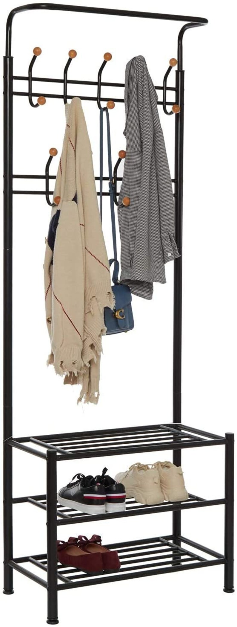 Coat and Shoe Rack Stand with Shoe Storage Clothes Rack with Etsy