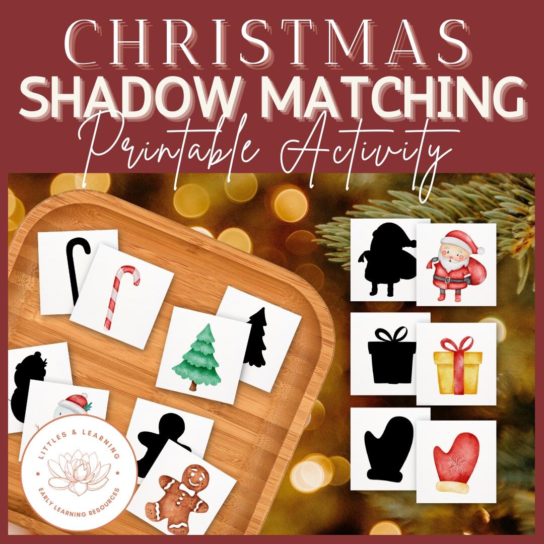 Christmas Shadow Matching Printable Activity - Etsy