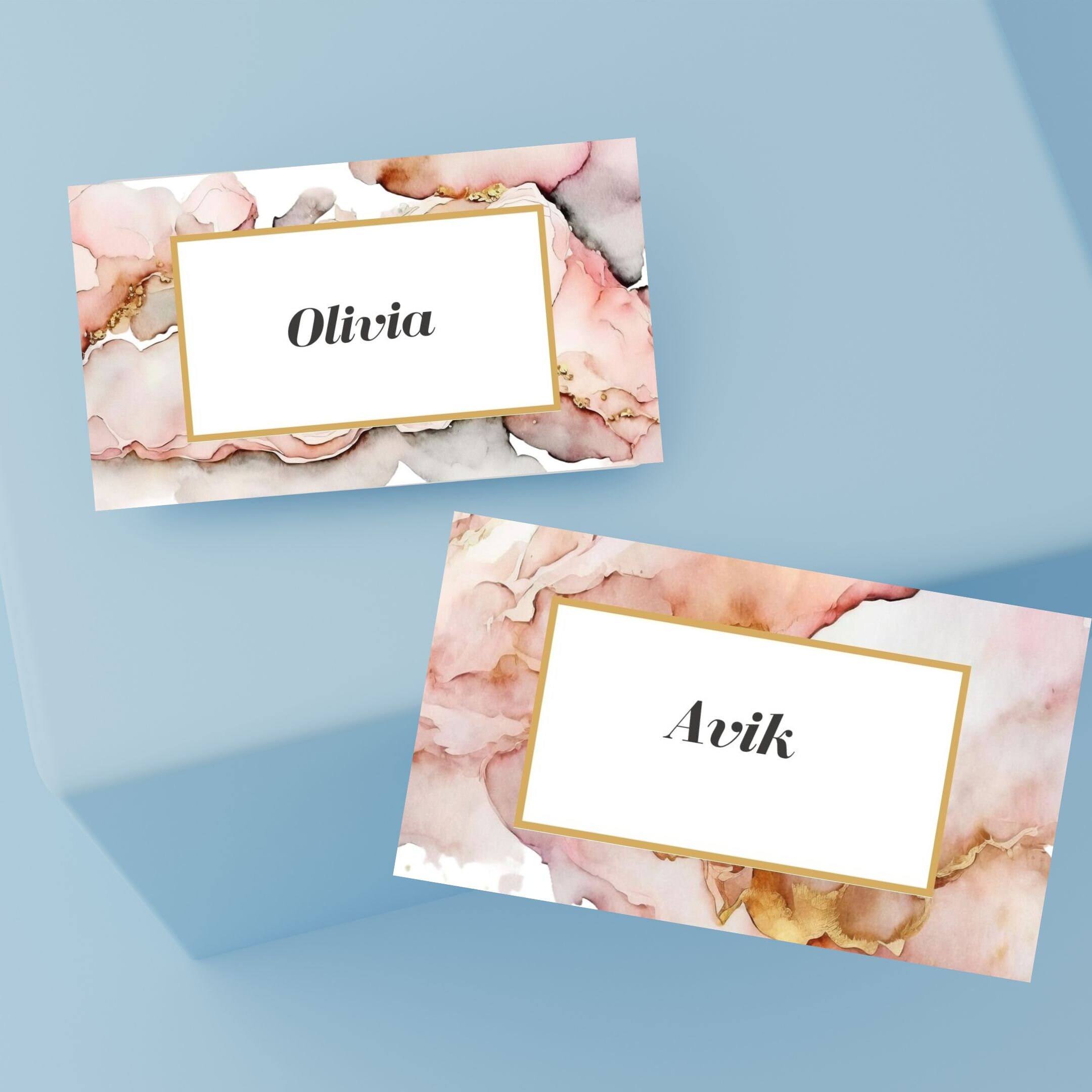 Classroom Name Tags Pink and Rose Gold ...