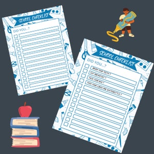 Editable School Morning Checklist: Printable To-Do List (PDF)