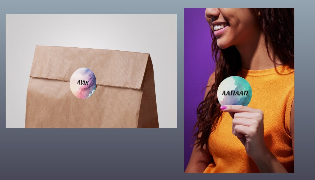 Classroom Name Tags Template Watercolor | Editable | Printable ...