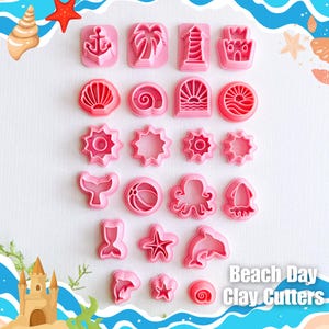 Beach Clay Cutters Summer Cutters Polymer Clay Ocean Cutters Clay Tools Jewelry Making Supplies Seashell Clay Cutter Polymer Clay Supplies