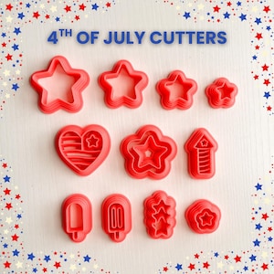 4th Of July Clay Cutters Popsicle Cutters Polymer Clay Memorial Day Cutters Clay Tools Jewelry Supplies Firework Clay Cutter Clay Supplies