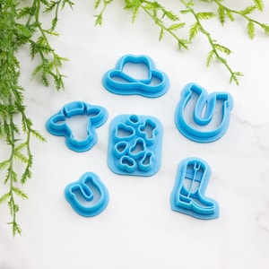 Western Cowboy Bundle Polymer Clay Cutter, 3D Printed cutter, Cookie Cutter, Polymer Clay Jewelry, Clay Maker, Jewelry Making Supplies