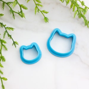 Cat Head Polymer Clay Cutter, Clay Maker Supplies, Cookie Cutter, Polymer Clay Jewelry, Polymer Clay Earrings