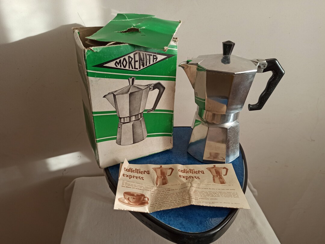 Nice Classic Italian Stovetop Moka Pot, Morenita Vintage Espresso Maker