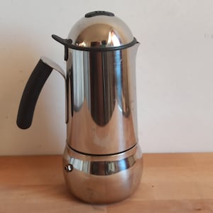 Bialetti stovetop moka pot, very rare vintage Bialetti designer piece, made in Italy