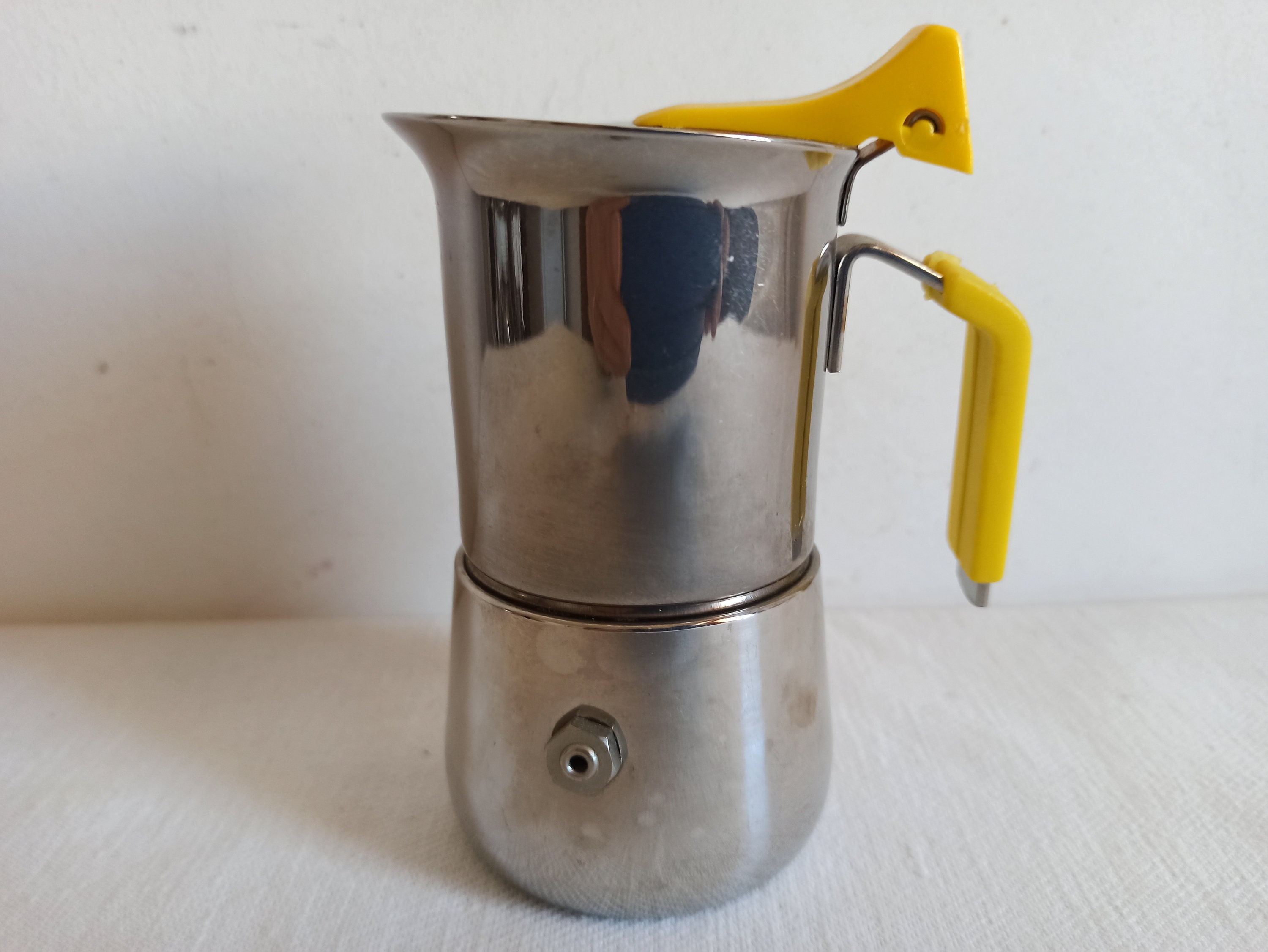 G.A.T Inox 18/10 Stovetop Espresso Maker 6 Cups Vintage Italy Stainless  Steel