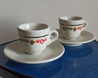 Bel paio di tazzine da caffè originali Valentino caffe, tazze da bar  Clubhouse, tazzine da caffè italiano, realizzate in Italia -  Italia