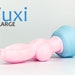 Extra Large Fuxi, Pastel Pink and Blue, Fantasy Dildo with Knot