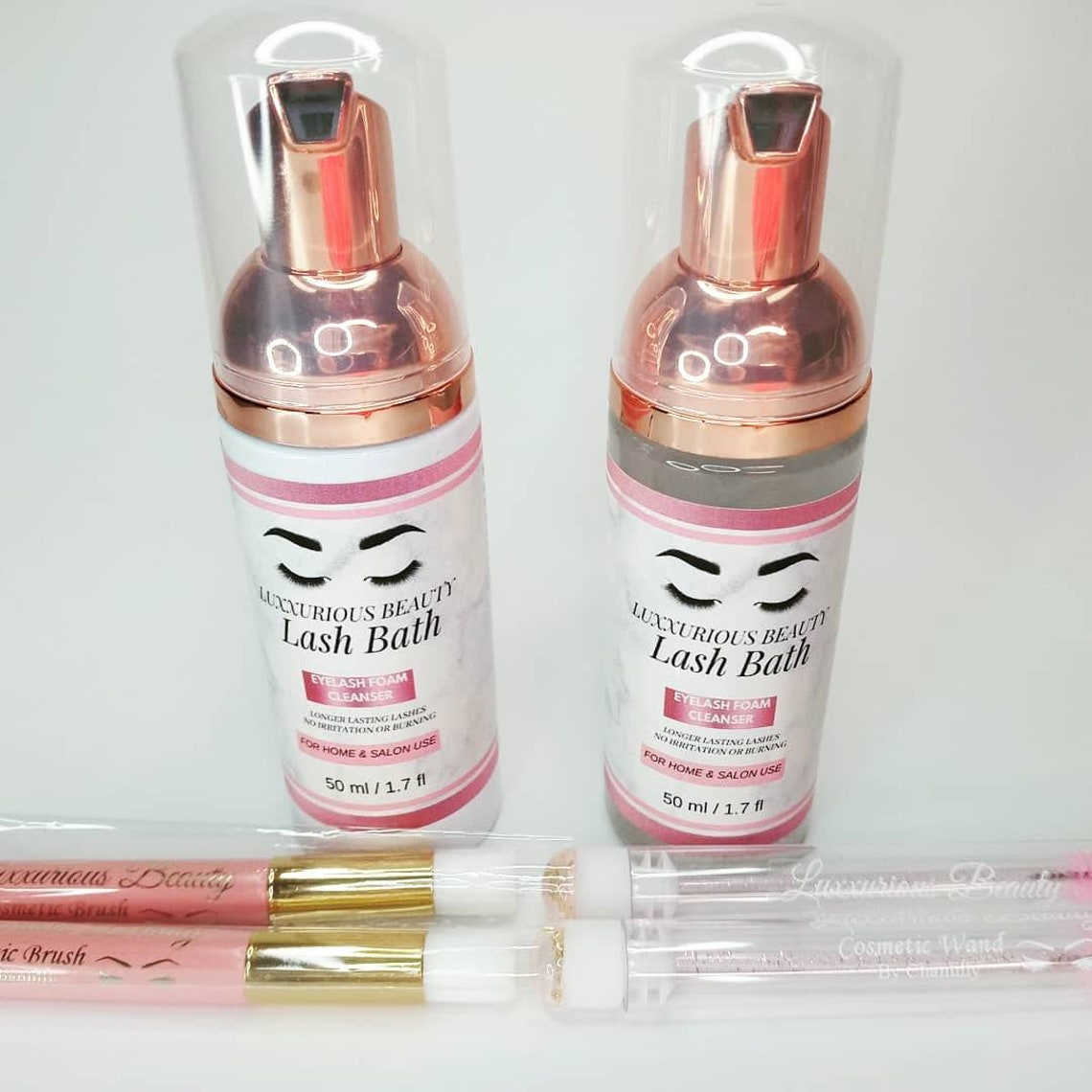 Luxxurious Beauty Rose Lash Bath/Facial Cleanser Medium Kit Etsy