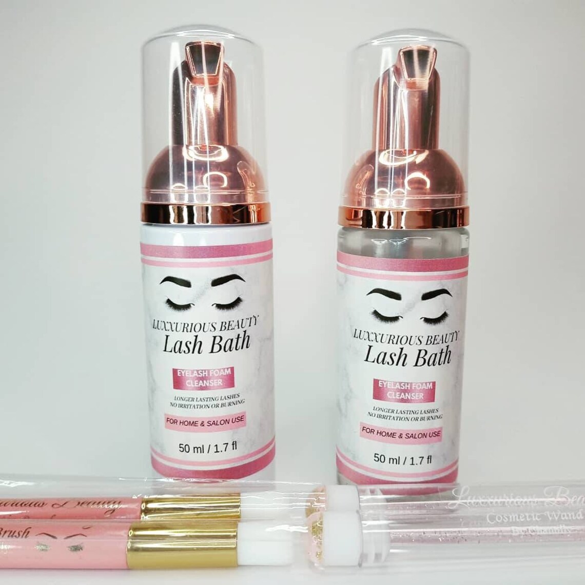 Luxxurious Beauty Rose Lash Bath/Facial Cleanser Medium Kit Etsy