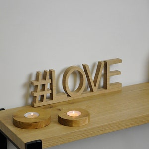 Inscripción de amor, letras de madera, letras de madera personalizadas, regalo personalizado, inscripción de #love