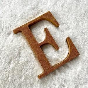 Glitter GOLDEN Letras independientes, letras de madera de madera personalizadas, regalo personalizado