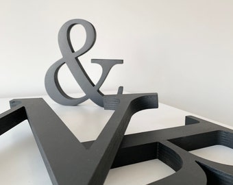 BIANCO E NERO Lettere autoportanti, lettere personalizzate in legno playwood, regalo personalizzato, cartelli murali personalizzati, arredamento sala giochi, stile moderno