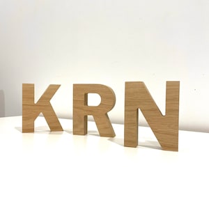Letras y números independientes, madera de ROBLE, regalo personalizado, Letras de madera para guardería, letrero de boda, decoración del hogar