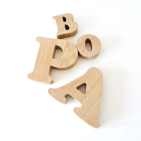 Freestanding letters, OAK wood letters, personalised gift, Wooden letters for nursery, Nursery Decor, Over the crib name sign, custom letter