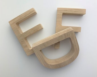 Freestanding letters, OAK wood letters, personalised gift, Wooden letters for nursery, Nursery Decor, wedding decor, home decor