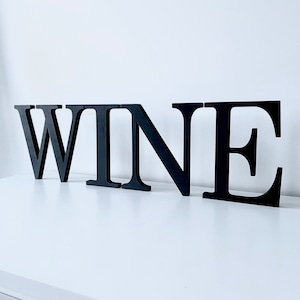 NEGRO Y BLANCO Letras independientes, letras de madera contrachapada personalizadas, regalo personalizado, letreros de pared personalizados, decoración de sala de juegos, decoración de guardería