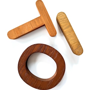 Letras independientes, letras de madera de ROBLE, regalo personalizado, letras de madera para guardería, carta personalizada, decoración de boda, decoración del hogar