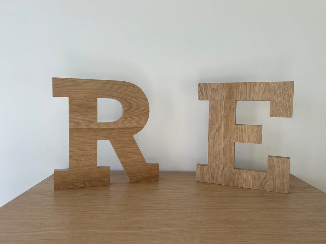 Large Letters, OAK Wood, Personalised Gift, Wooden Letters for Nursery ...