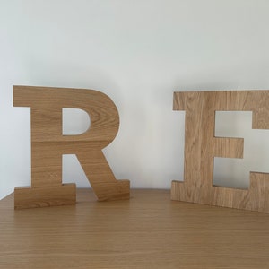 Letras grandes, madera de ROBLE, regalo personalizado, Letras de madera para guardería, letrero de boda, decoración del hogar, regalo personal