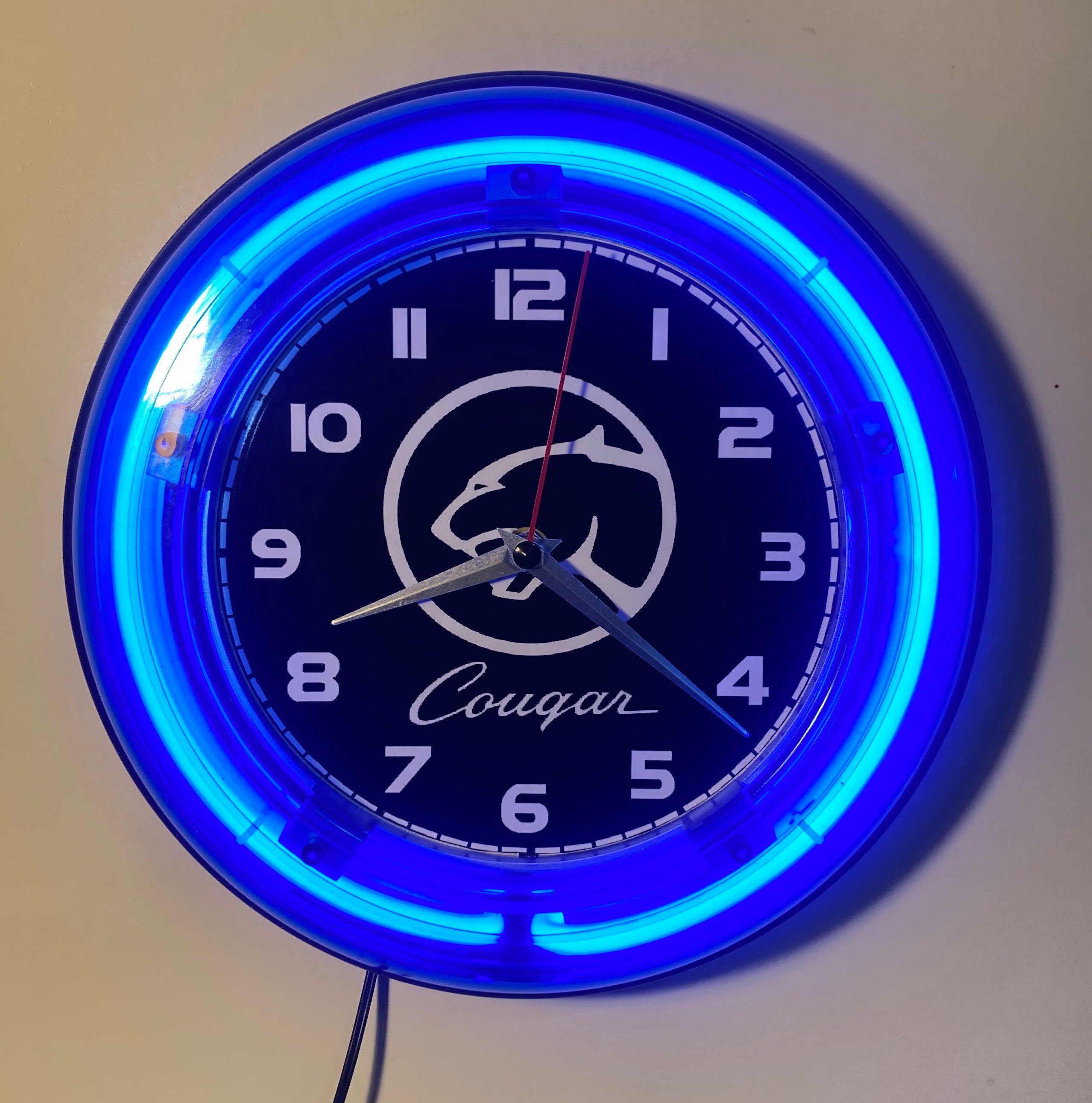 Mercury Cougar Logo Neon Wall Clock - Etsy