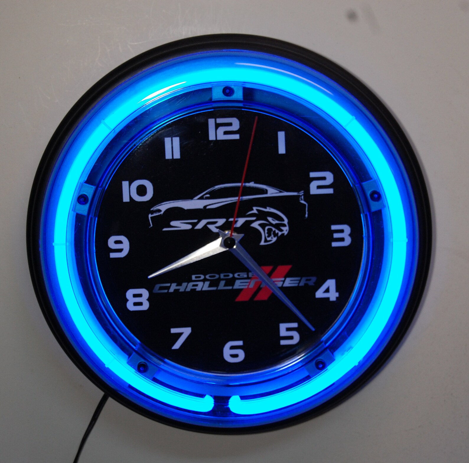 Dodge Challenger Logo Neon Clock Etsy