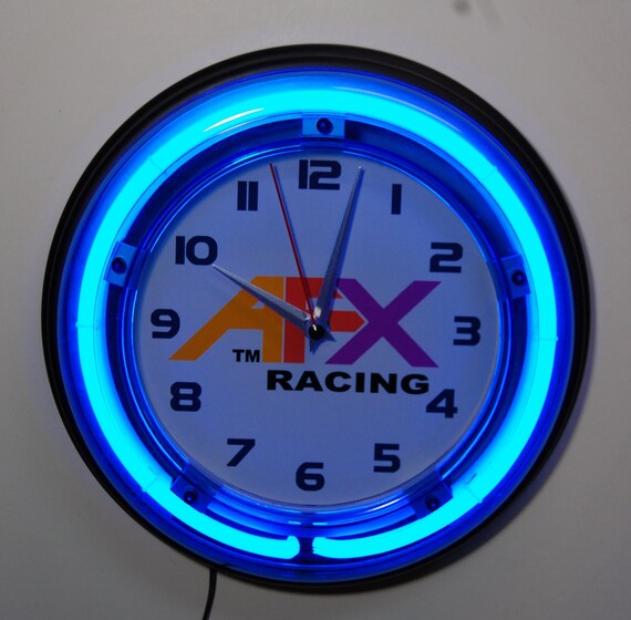 DODGE CHARGER LOGO 11" Blue Neon Wall Clock 