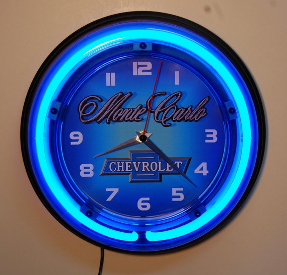 Chevy Monte Carlo Logo Neon Clock | Etsy