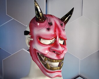 Japanese Samurai Oni Demon Half Mask | FINISHED&PAINTED