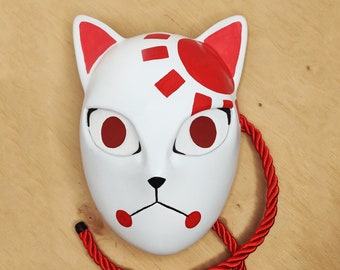 Japanese Kitsune Fox Demon Mask | FINISHED&PAINTED