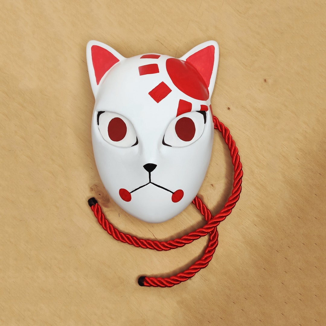 Japanese Kitsune Fox Demon Mask | FINISHED&PAINTED - Etsy