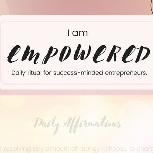 I Am Empowered Daily Ritual printable/download